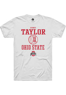 Sydney Taylor  Ohio State Buckeyes White Rally NIL Sport Icon Short Sleeve T Shirt