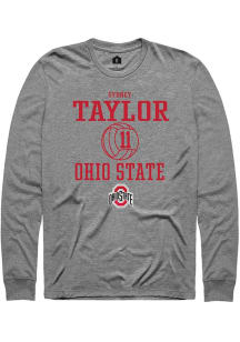 Sydney Taylor  Ohio State Buckeyes Graphite Rally NIL Sport Icon Long Sleeve T Shirt