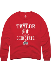 Sydney Taylor  Rally Ohio State Buckeyes Mens Red NIL Sport Icon Long Sleeve Crew Sweatshirt