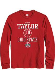 Sydney Taylor  Ohio State Buckeyes Red Rally NIL Sport Icon Long Sleeve T Shirt