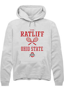 Sydni Ratliff  Rally Ohio State Buckeyes Mens White NIL Sport Icon Long Sleeve Hoodie