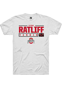 Sydni Ratliff  Ohio State Buckeyes White Rally NIL Stacked Box Short Sleeve T Shirt