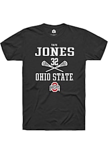 Tate Jones  Ohio State Buckeyes Black Rally NIL Sport Icon Short Sleeve T Shirt