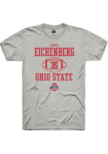 Tommy Eichenberg  Ohio State Buckeyes Ash Rally NIL Sport Icon Short Sleeve T Shirt