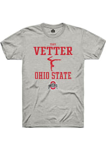 Tory Vetter Ash Ohio State Buckeyes NIL Sport Icon Short Sleeve T Shirt