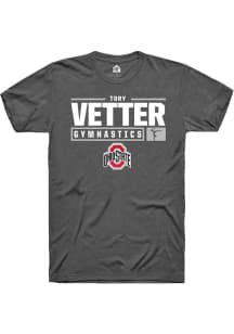 Tory Vetter Dark Grey Ohio State Buckeyes NIL Stacked Box Short Sleeve T Shirt