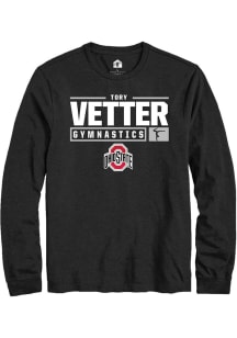 Tory Vetter Rally Mens Black Ohio State Buckeyes NIL Stacked Box Tee