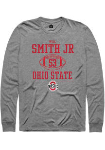 Will Smith Jr. Rally Mens Graphite Ohio State Buckeyes NIL Sport Icon Tee