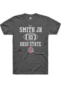 Will Smith Jr. Dark Grey Ohio State Buckeyes NIL Sport Icon Short Sleeve T Shirt