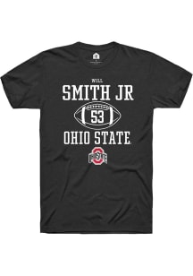 Will Smith Jr. Black Ohio State Buckeyes NIL Sport Icon Short Sleeve T Shirt