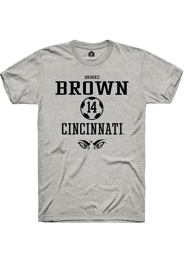 Brooke Brown  Cincinnati Bearcats Ash Rally NIL Sport Icon Short Sleeve T Shirt