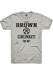 Brooke Brown  Cincinnati Bearcats Ash Rally NIL Sport Icon Short Sleeve T Shirt