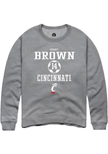 Brooke Brown  Rally Cincinnati Bearcats Mens Graphite NIL Sport Icon Long Sleeve Crew Sweatshirt