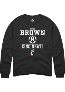 Brooke Brown  Rally Cincinnati Bearcats Mens Black NIL Sport Icon Long Sleeve Crew Sweatshirt