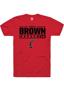 Brooke Brown  Cincinnati Bearcats Red Rally NIL Stacked Box Short Sleeve T Shirt