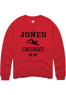 Lily Jones  Rally Cincinnati Bearcats Mens Red NIL Sport Icon Long Sleeve Crew Sweatshirt