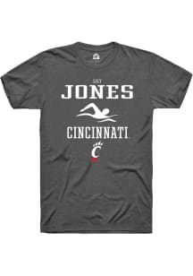 Lily Jones  Cincinnati Bearcats Dark Grey Rally NIL Sport Icon Short Sleeve T Shirt