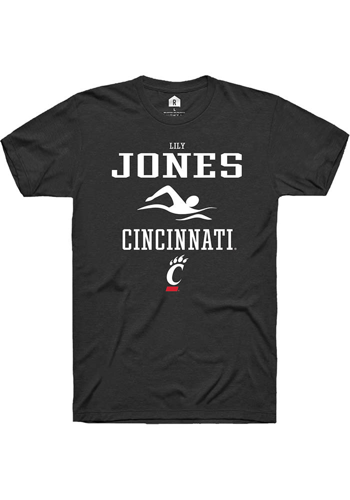 Lily Jones Cincinnati Bearcats Black Rally NIL Sport Icon Short Sleeve T Shirt