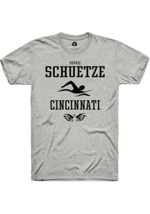 Sophie Schuetze  Cincinnati Bearcats Ash Rally NIL Sport Icon Short Sleeve T Shirt