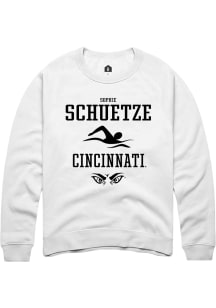 Sophie Schuetze  Rally Cincinnati Bearcats Mens White NIL Sport Icon Long Sleeve Crew Sweatshirt