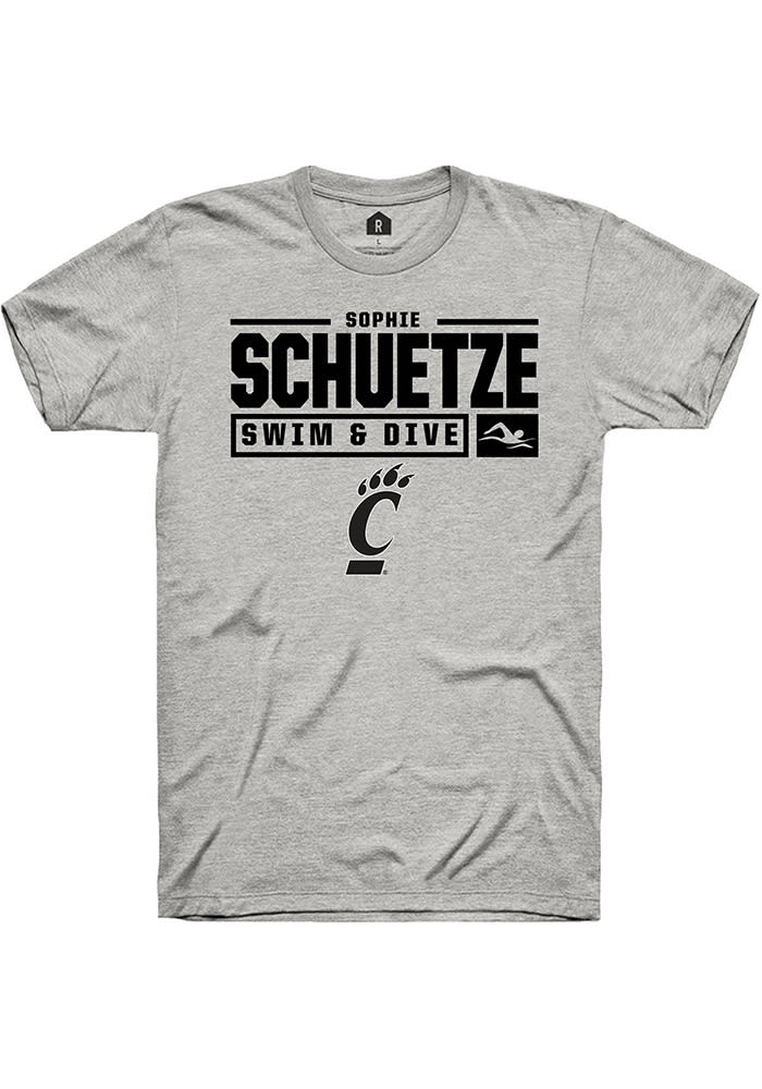 Sophie Schuetze Cincinnati Bearcats Grey Rally NIL Stacked Box Short Sleeve T Shirt