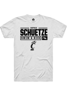 Sophie Schuetze  Cincinnati Bearcats White Rally NIL Stacked Box Short Sleeve T Shirt