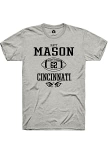 Matt Mason  Cincinnati Bearcats Ash Rally NIL Sport Icon Short Sleeve T Shirt