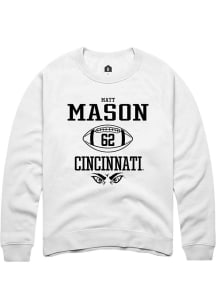 Matt Mason Rally Mens White Cincinnati Bearcats NIL Sport Icon Crew Sweatshirt