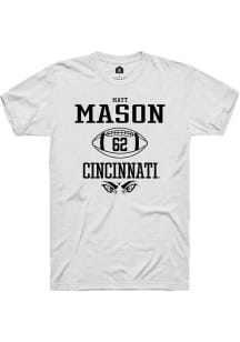 Matt Mason  Cincinnati Bearcats White Rally NIL Sport Icon Short Sleeve T Shirt