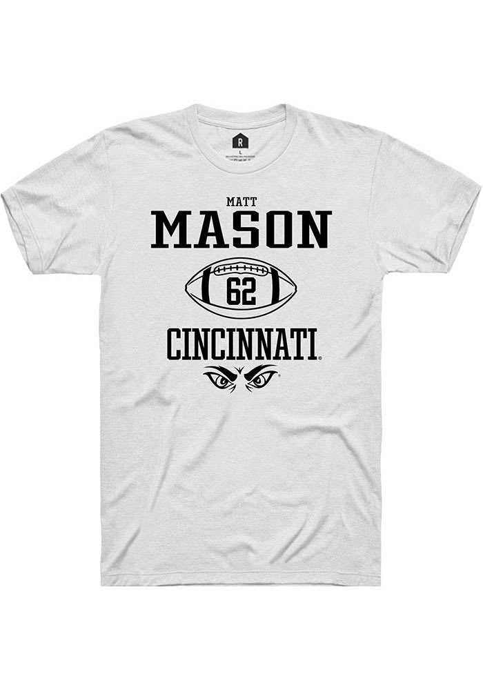 Matt Mason Cincinnati Bearcats White Rally NIL Sport Icon Short Sleeve T Shirt