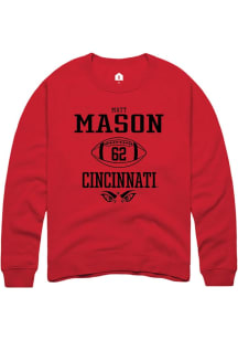 Matt Mason Rally Mens Red Cincinnati Bearcats NIL Sport Icon Crew Sweatshirt