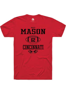 Matt Mason  Cincinnati Bearcats Red Rally NIL Sport Icon Short Sleeve T Shirt