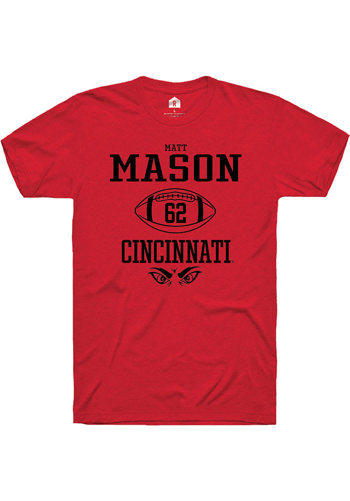 Matt Mason Cincinnati Bearcats Red Rally NIL Sport Icon Short Sleeve T Shirt