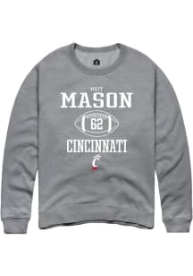 Matt Mason Rally Mens Graphite Cincinnati Bearcats NIL Sport Icon Crew Sweatshirt