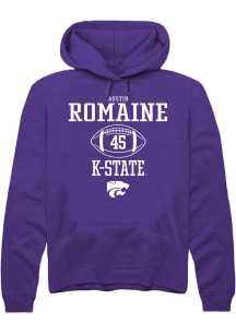 Austin Romaine Rally Mens Purple K-State Wildcats NIL Sport Icon Hooded Sweatshirt