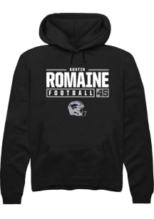 Austin Romaine Rally Mens Black K-State Wildcats NIL Stacked Box Hooded Sweatshirt