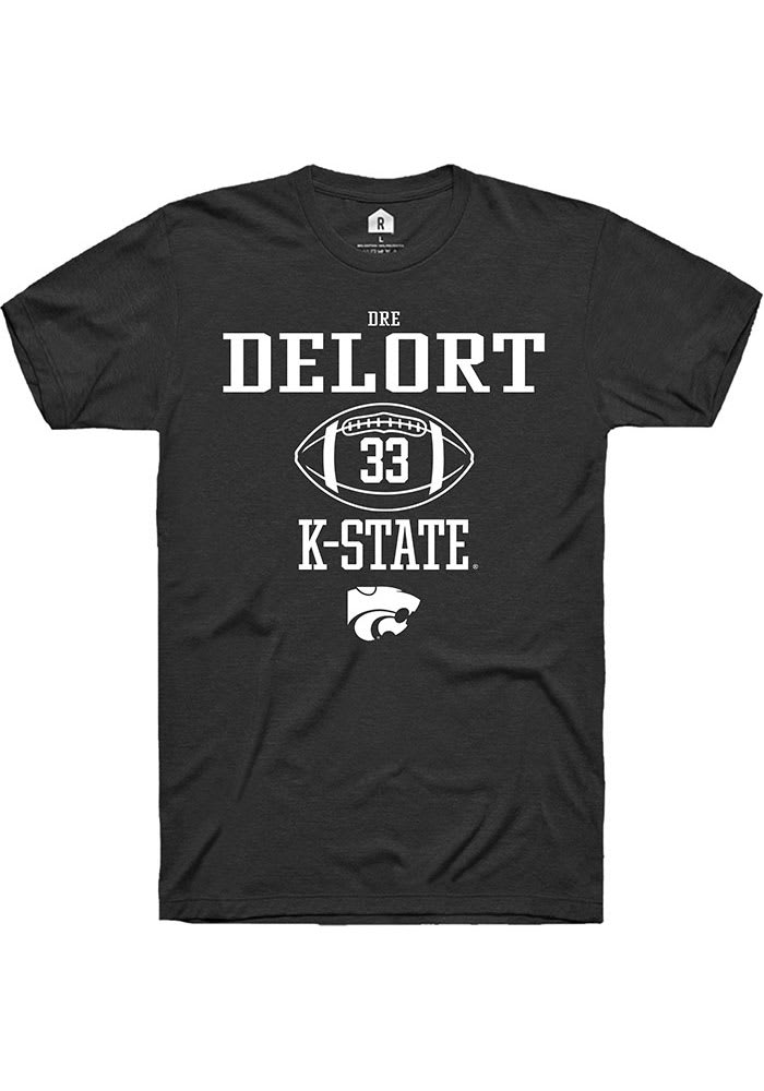 Dre Delort K-State Wildcats Black Rally NIL Sport Icon Short Sleeve T Shirt