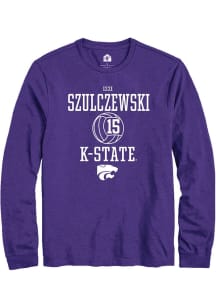 Izzi Szulczewski  K-State Wildcats Purple Rally NIL Sport Icon Long Sleeve T Shirt