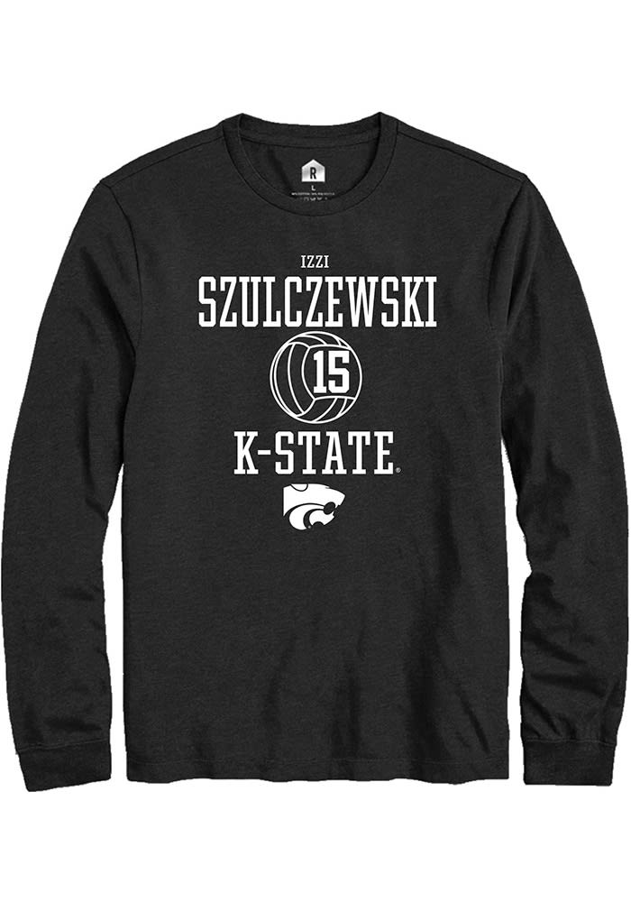 Izzi Szulczewski K-State Wildcats Black Rally NIL Sport Icon Long Sleeve T Shirt