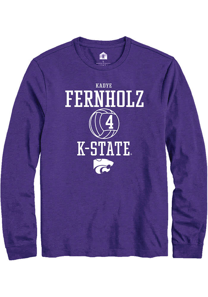 Kadye Fernholz K-State Wildcats Purple Rally NIL Sport Icon Long Sleeve T Shirt