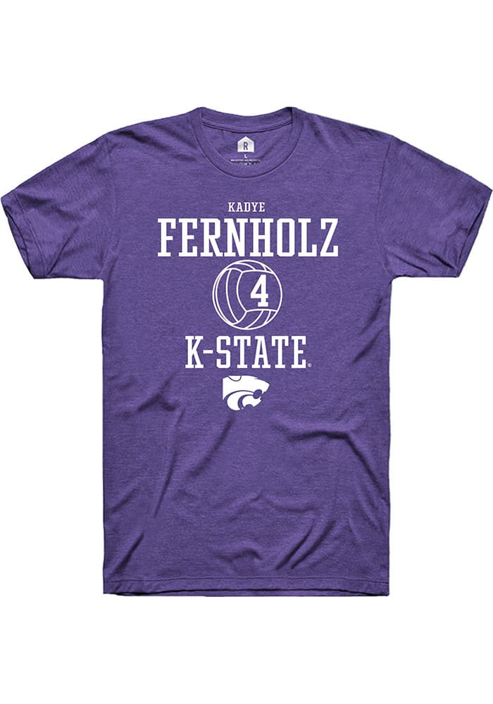 Kadye Fernholz K-State Wildcats Purple Rally NIL Sport Icon Short Sleeve T Shirt