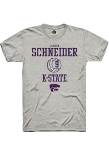 Lauren Schneider Ash K-State Wildcats NIL Sport Icon Short Sleeve T Shirt