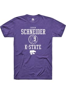 Lauren Schneider Purple K-State Wildcats NIL Sport Icon Short Sleeve T Shirt