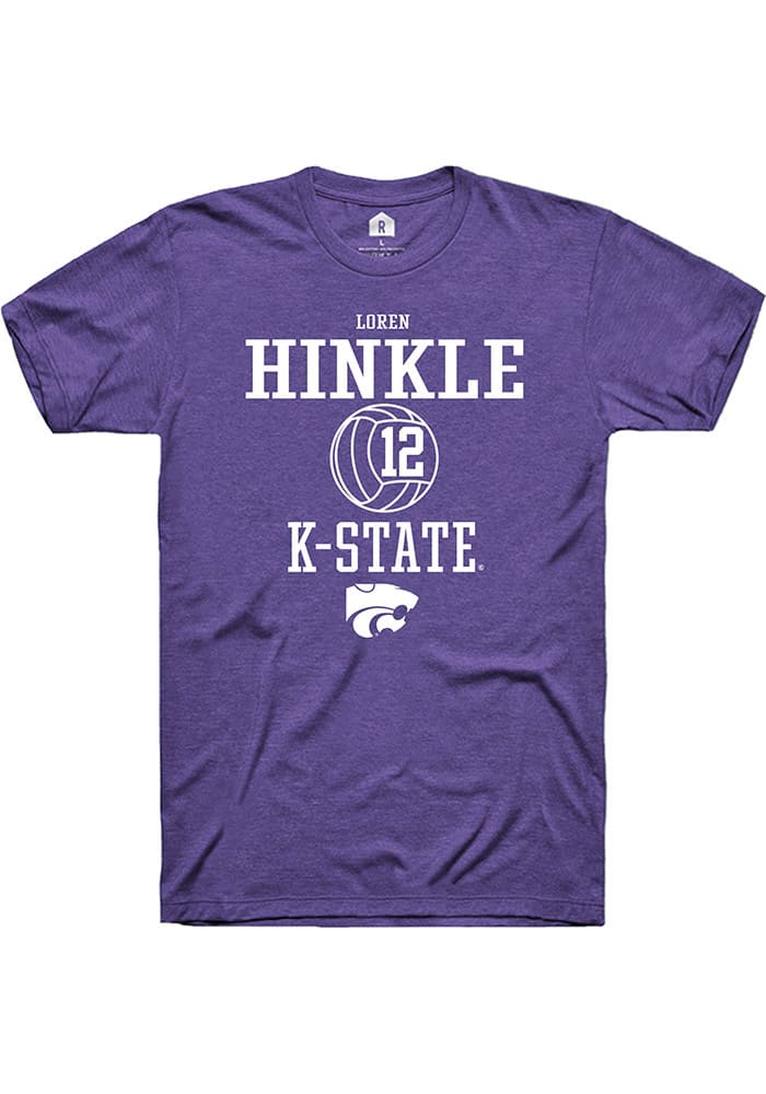 Loren Hinkle K-State Wildcats Purple Rally NIL Sport Icon Short Sleeve T Shirt