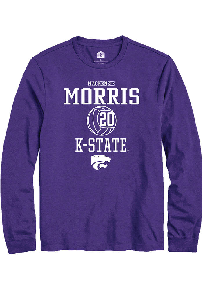 Mackenzie Morris K-State Wildcats Purple Rally NIL Sport Icon Long Sleeve T Shirt