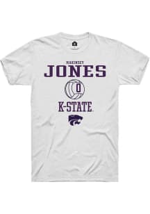 Makinsey Jones White K-State Wildcats NIL Sport Icon Short Sleeve T Shirt