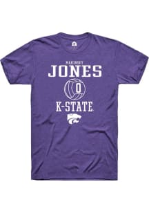 Makinsey Jones Purple K-State Wildcats NIL Sport Icon Short Sleeve T Shirt