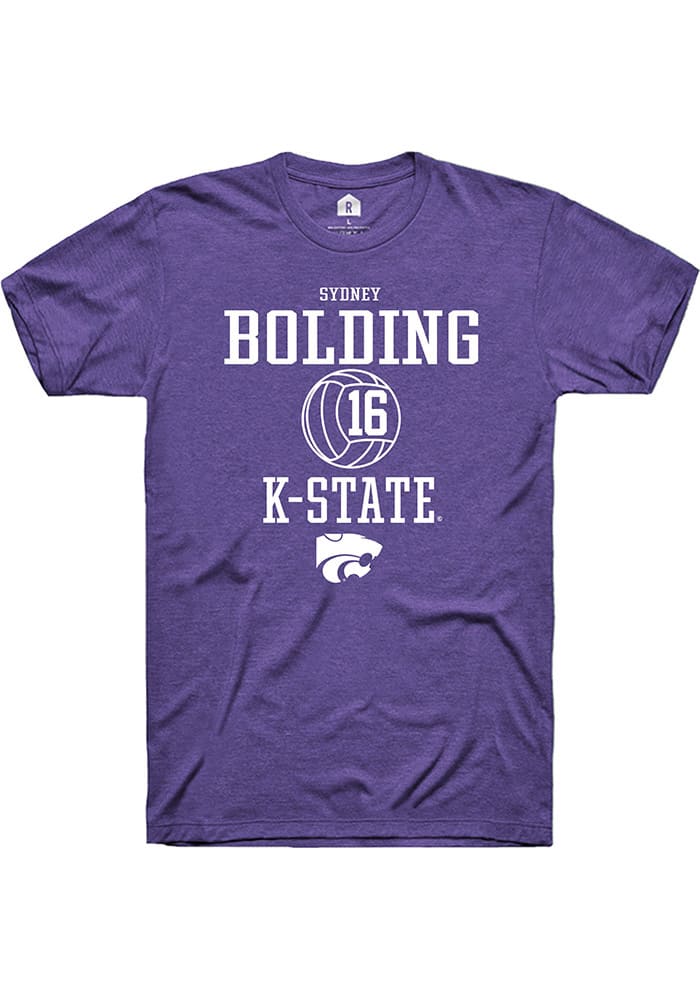 Sydney Bolding K-State Wildcats Purple Rally NIL Sport Icon Short Sleeve T Shirt