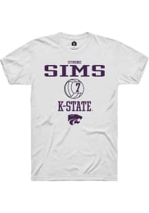 Symone Sims White K-State Wildcats NIL Sport Icon Short Sleeve T Shirt