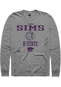 Symone Sims Rally Mens Graphite K-State Wildcats NIL Sport Icon Tee